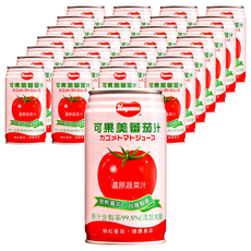 KAGOME 可果美 有鹽蕃茄汁, 24罐, 完熟蕃茄 台灣製造, 340ml, 72罐