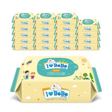 아이러브베베 물티슈 리필형 아이보리, 20매, 20팩