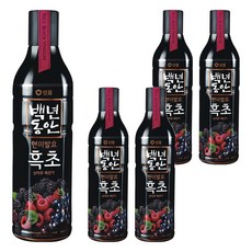 샘표 백년동안 산머루 복분자 현미발효 흑초, 900ml, 5개