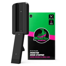 Monster CLEAR GEL 三重力量無打孔超強力門擋 黑色, 1個