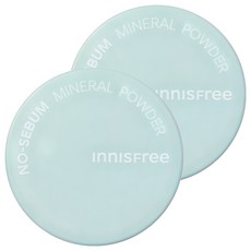 INNISFREE 無油無慮礦物控油蜜粉 5g, 單色, 2罐