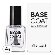 오즈네일 디펜스 네일 베이스 코트, 8ml, 투명, 4개