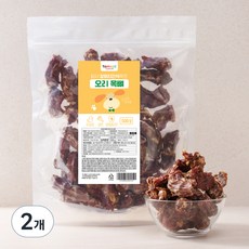 탐사 반려견 수제간식 오리 목뼈 대용량 500g, 2개 2개