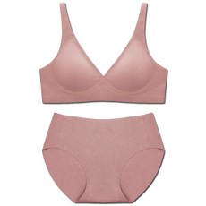 언썸 슬림 심리스 노와이어 브라팬티 속옷세트