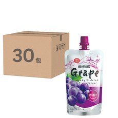 十全 葡萄醋飲料, 促進消化, 葡萄口味, 立袋式設計, 100ml, 30包