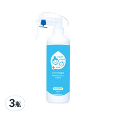 Water clean 水清淨 全方位抗菌液3瓶組, 350ml, 無酒精配方，溫和不刺激，全家適用, 3瓶