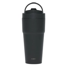 WOKY 沃廚 台灣公司貨 雙層陶瓷渾圓杯, 灰墨色, 750ml, 1個