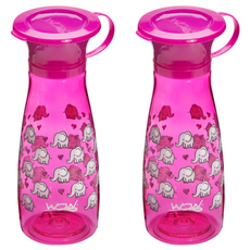 와우컵 트라이탄 팝 유아동컵 350ml, 핑크엘리펀트, 2개