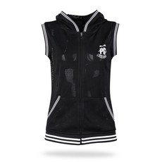 Luxgolf PG 高爾夫俱樂部女士全拉鍊網狀連帽背心背心 JB4S512W