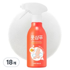 라이프홀릭 버블 풋샴푸 프레시 자몽, 1개입, 18개, 400ml