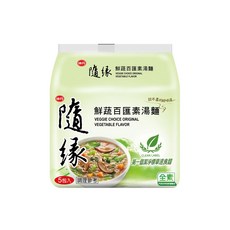 味丹 隨緣 鮮蔬百匯素湯麵 80g, 5包