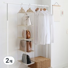 네이쳐리빙 모노블 가방걸이 정리대 4칸, 2개