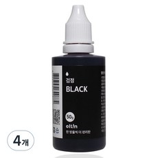 엘틴 푸드 칼라 진한 검정, 50g, 4개