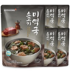 교동식품 소고기미역국, 500g, 5개입
