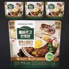 올바르고 반듯한 함박스테이크, 160g, 4입