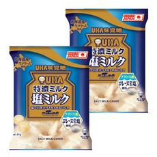 UHA 味覺糖 鹽味牛奶糖，北海道鮮奶油，法國 Lorraine 岩鹽, 67g, 2包