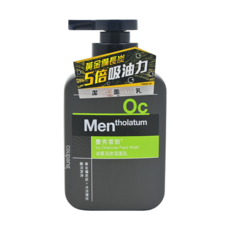 MENTHOLATUM 曼秀雷敦 男士冰振活炭潔面乳, 深層清潔 零油光, 黃金備長炭吸附油脂污垢, 添加冰涼薄荷, 150ml, 1瓶