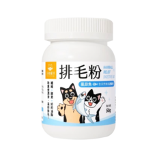 DOG CAT STAR 汪喵星球 犬貓用 排毛粉，含膳食纖維，促進消化，幫助毛孩便便順利排出, 糞便潤滑 + 溫和排毛, 1罐