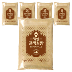 백설 갈색설탕, 3kg, 5개
