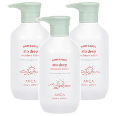 아브카 베이비 앤 키즈 아토 고보습 로션, 500ml, 3개 3개, 500ml