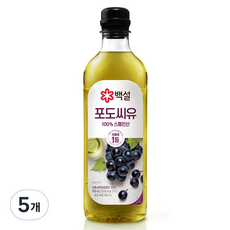 백설 포도씨유, 900ml, 5개