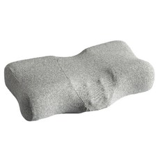 HONDONI 日式人體工學5D蝶型按摩止鼾護頸枕頭, 精準人體工學設計, 改善睡眠, 慢回彈記憶枕芯, 天絲灰, 1個, 55*35*10CM