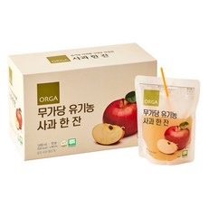 올가홀푸드 유기농 사과를 그대로 착즙한 사과 한 잔, 10개, 140ml