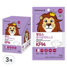 웰킵스 뉴스마트황사마스크 KF94 대형, 25개입, 3개, 백색