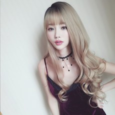 파티복닷컴 통가발 GB0034-01, 카키브라운, 1개