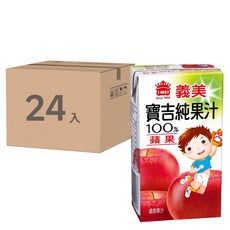 義美 寶吉純果汁 蘋果, 125ml, 24入