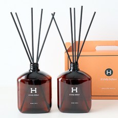 H 켈리 디퓨저 530ml x 2p + 리드스틱 10p 선물세트, 일랑일랑, 1세트