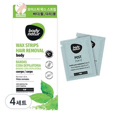 바디네이처 헤어리무버 왁스스트립 바디 마차티 팔+다리용 16p + 티슈 2p, 4세트
