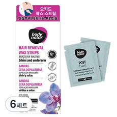 바디네이처 헤어리무버 왁스스트립 민감부위용, 6세트