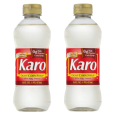Karo 玉米糖漿，淡玉米糖漿，含真正香草，16液盎司（473毫升）, 473ml, 2瓶