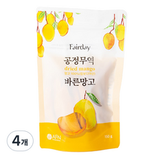 Fairday 페어데이 공정무역 바른 건망고 망고100%, 150g, 4개