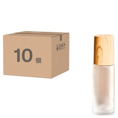 木紋蓋滾珠瓶 Set 10個, 5ml玻璃滾珠瓶, 磨砂款, 1組