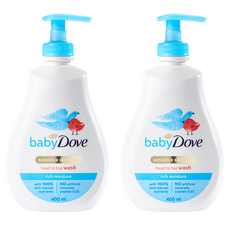 babydove 孩童滋潤沐浴露, 2瓶, 400ml