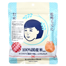 石澤研究所 毛穴撫子日本米精華保濕面膜，100%日本國產米，保濕面膜, 10片, 1包