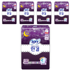 SOFY 蘇菲 Hangyol瞬吸清爽蝶翼型夜用衛生棉, 超長夜用型(42cm), 20片, 5包