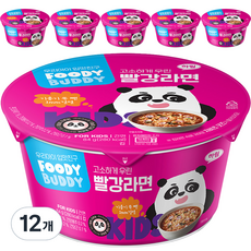 푸디버디 빨강라면 컵, 84g, 12개