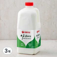 서울우유 나100% 우유, 1.8L, 3개