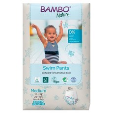 Bambo Nature 伴寶樂 Nature 游泳尿布 M 號 12片, 適合敏感肌膚