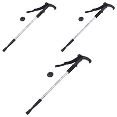 MAME登山用3段式手杖, 銀 (JT8146), 3個