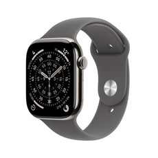 Apple 2025 애플워치 11, 내추럴, 46mm, GPS+Cellular, 티타늄,내추럴/스톤 그레이 스포츠 밴드, S/M
