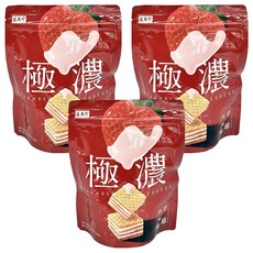 盛香珍 極濃草莓巧克酥3入, 酥脆威化餅, 草莓巧克力夾心, 獨立包裝, 125g, 3入