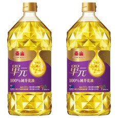 TAISUN 泰山 單元100%純芥花油3L，兩桶入組，健康烹調首選，適用於各式料理，油質穩定耐高溫, 3L, 2桶