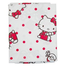 收納王妃 Hello Kitty 防水防油桌布 加厚款 KT-11107-TBR, 132 x 178cm, 紅咖, 1個