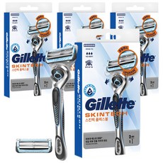 Gillette 吉列 2024 Skin Tech手動刮鬍刀+替換刀片, 4組