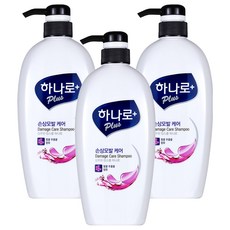 하나로 플러스 손상모발 케어 샴푸, 680ml, 3개