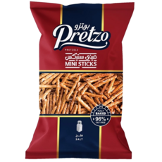 不囉嗦Pretzo 迷你鹽味棒,125g,1包, 烘烤製成, 酥脆鹹香, 獨立包裝
